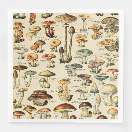 Mushroom Collection Paper Dinner Napkins