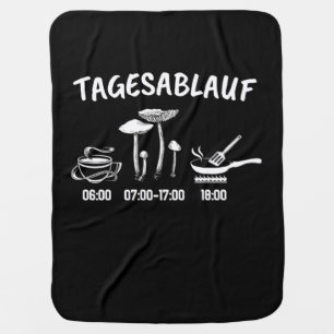 Mushroom Collector Timetable Baby Blanket