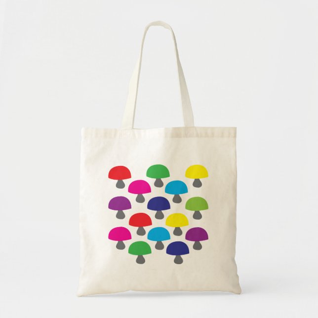 Mushroom Colorful Mushroom Pattern  Tote Bag (Front)