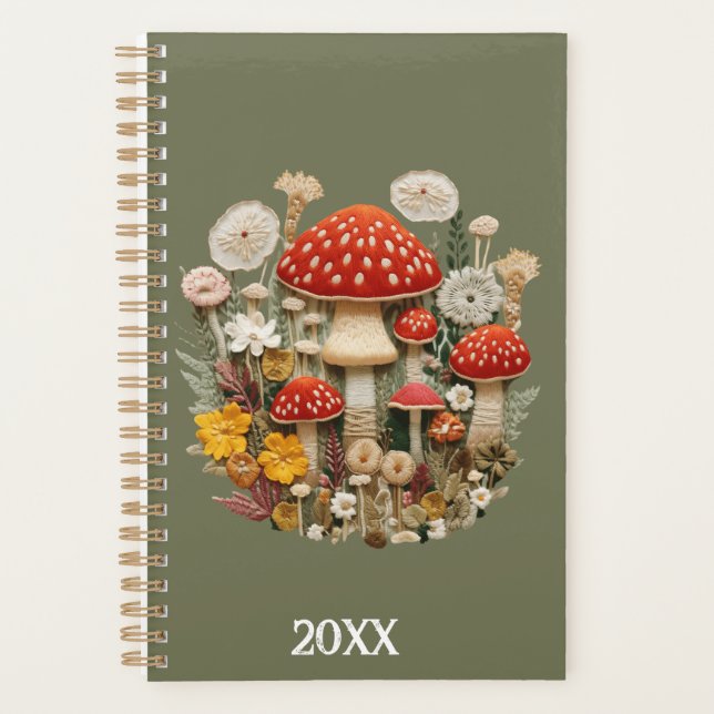 Mushroom Cottage Core Planner (Front)