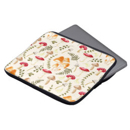 Mushroom | Cottagecore Aesthetic | Watercolor Laptop Sleeve