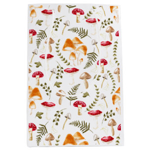 Mushroom   Cottagecore Aesthetic   Watercolor Medium Gift Bag
