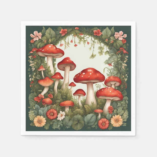 Mushroom Cottagecore Napkins (Front)