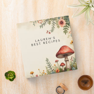 Mushroom Cottagecore Woodland Whimsical 3 Ring Binder