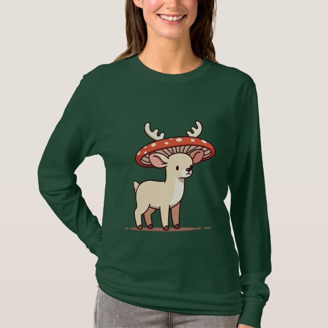 Mushroom Deer T-Shirt (Front)