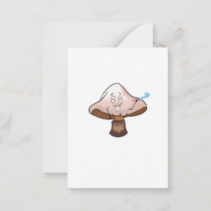 Mushroom design, party mushroom note card