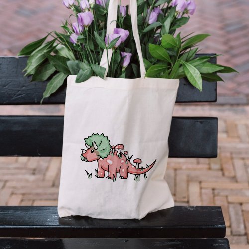 Mushroom Dinosaur Tote Bag 