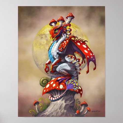 Mushroom Dragon 11x14 4x6 and up Poster