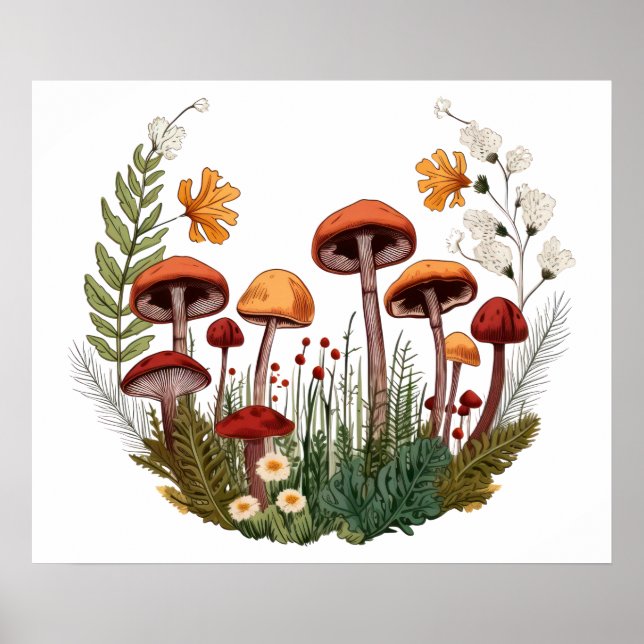 Mushroom drawing poster (Front)
