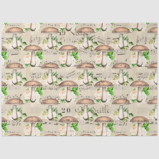 Mushroom Ephemera Design Series #13 Tissue Paper (Front)