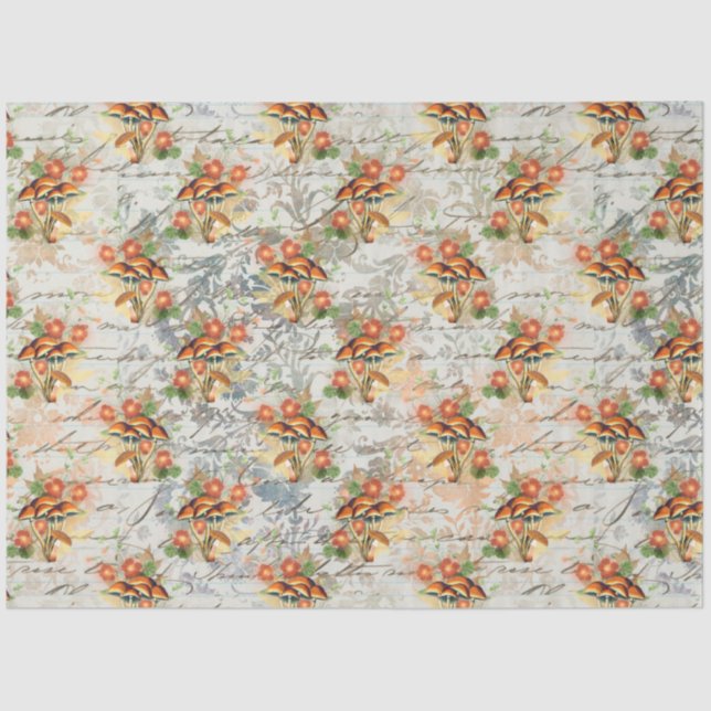 Mushroom Ephemera Design Series #17 Tissue Paper (Front)