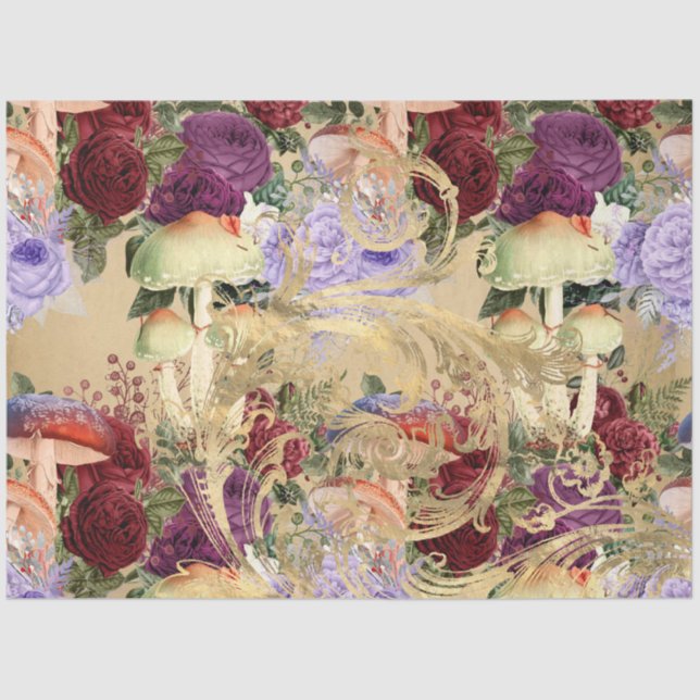 Mushroom Ephemera Design Series #3 Tissue Paper (Front)