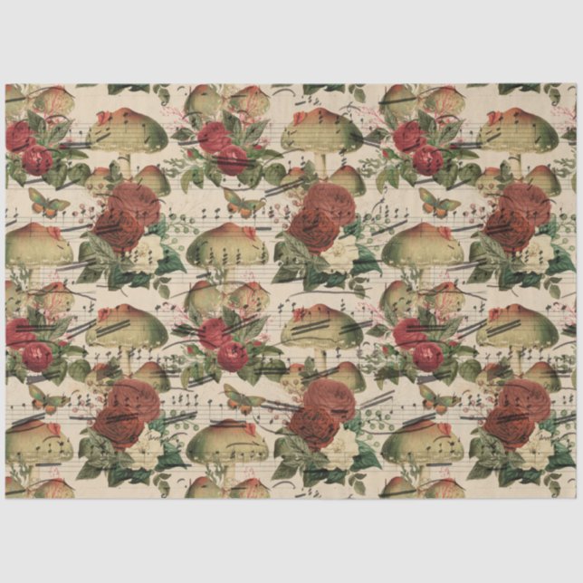 Mushroom Ephemera Design Series #8 Tissue Paper (Front)