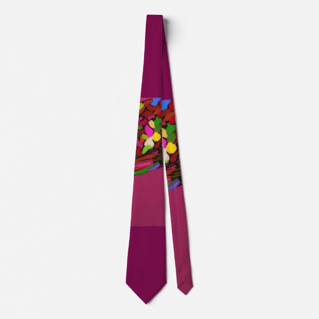 Mushroom Face Character Art Scarf Neck Tie (Front)