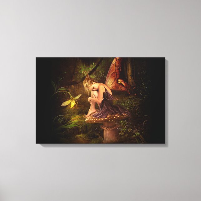 mushroom fairy canvas print (Front)