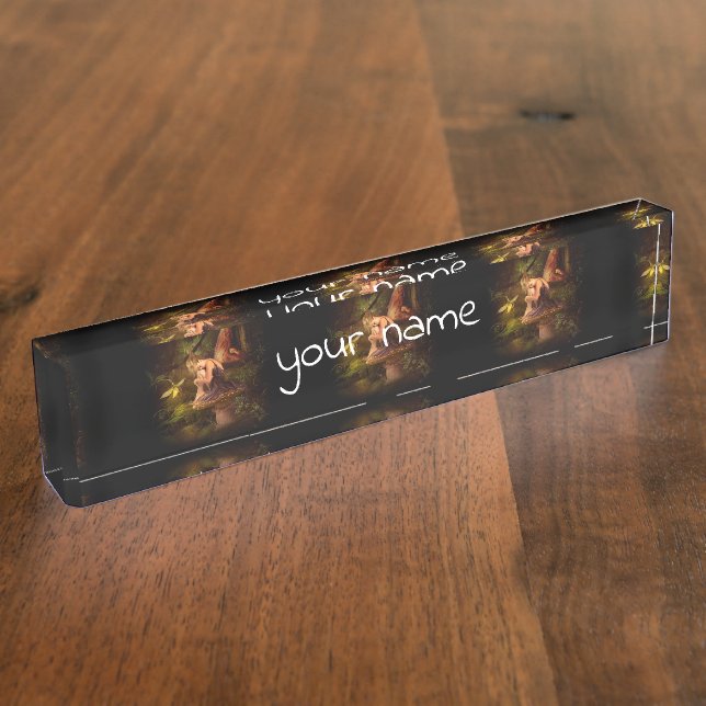 mushroom fairy desk name plate (Side)