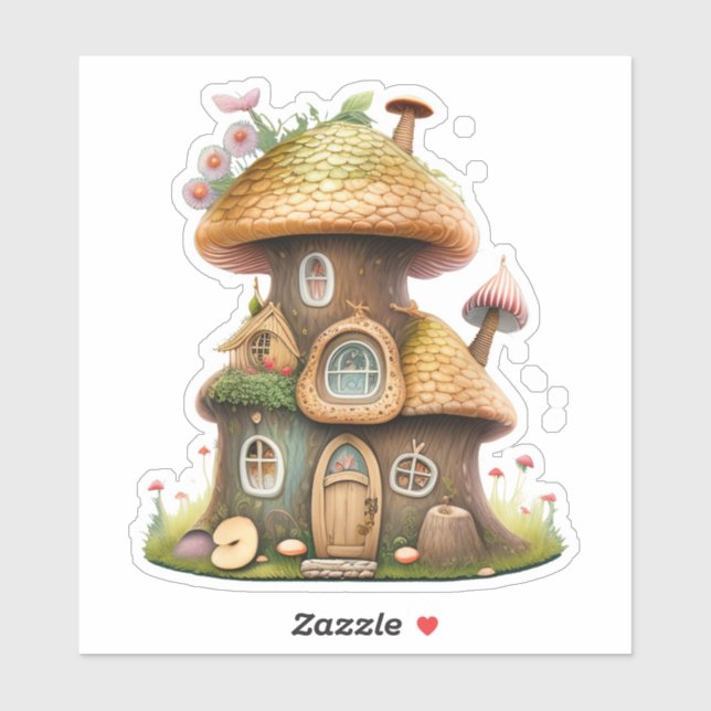 Mushroom Fairy House Sticker (Sheet)