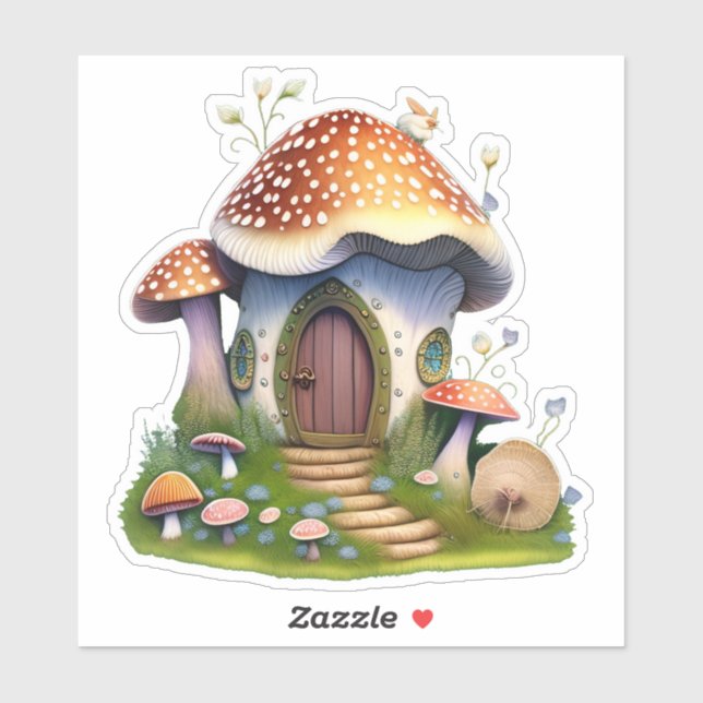 Mushroom Fairy House Sticker (Sheet)