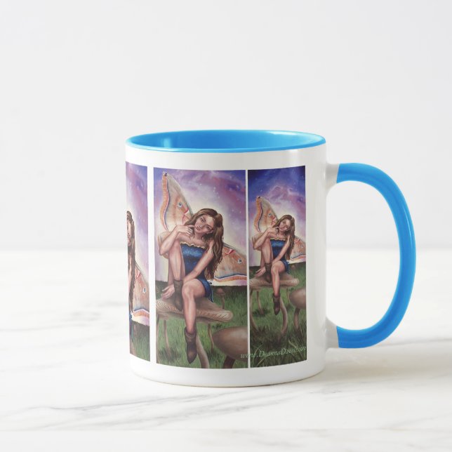 Mushroom Fairy Mug Faerie Mug Faery Mug (Right)