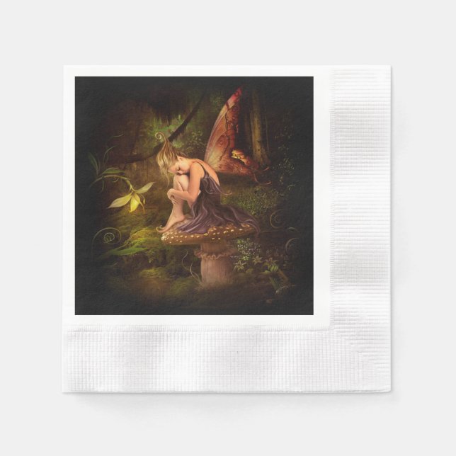 mushroom fairy napkins (Front)