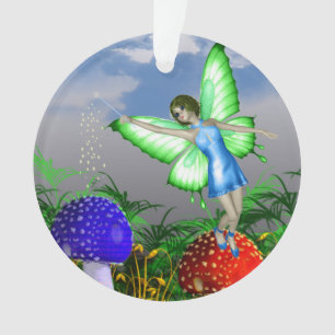 Mushroom Fairy Ornament