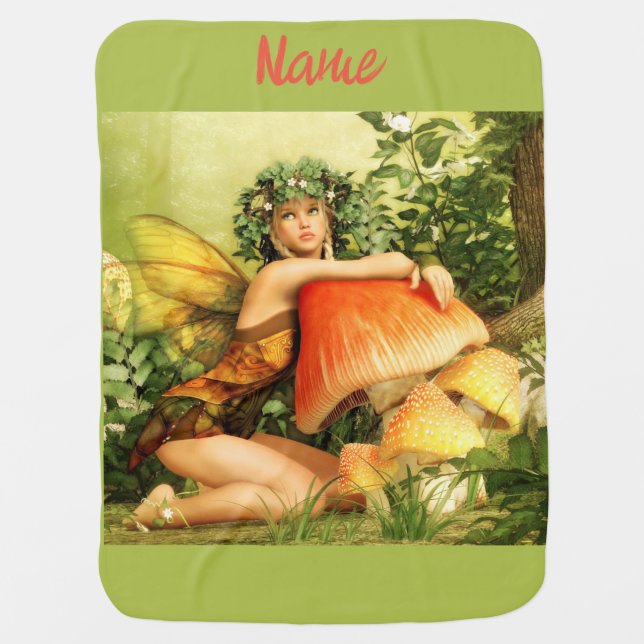 Mushroom fairy Thunder_Cove Baby Blanket (Front)