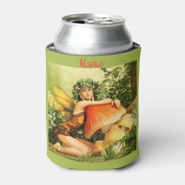 Mushroom fairy Thunder_Cove  Can Cooler (Can Front)
