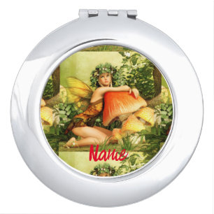 Mushroom fairy Thunder_Cove Compact Mirror