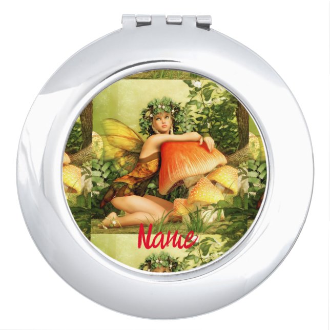 Mushroom fairy Thunder_Cove Compact Mirror (Front)