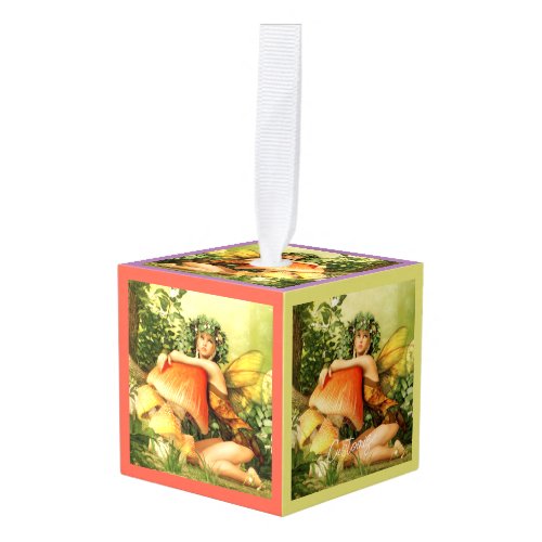 Mushroom fairy Thunder_Cove Cube Ornament