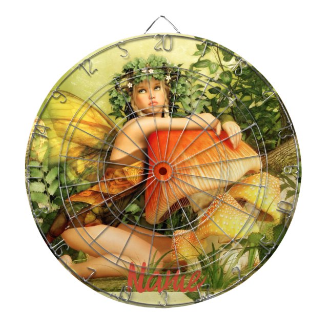 Mushroom fairy Thunder_Cove Dart Board (Front)