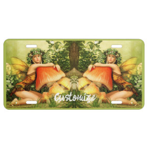 Mushroom fairy Thunder_Cove License Plate