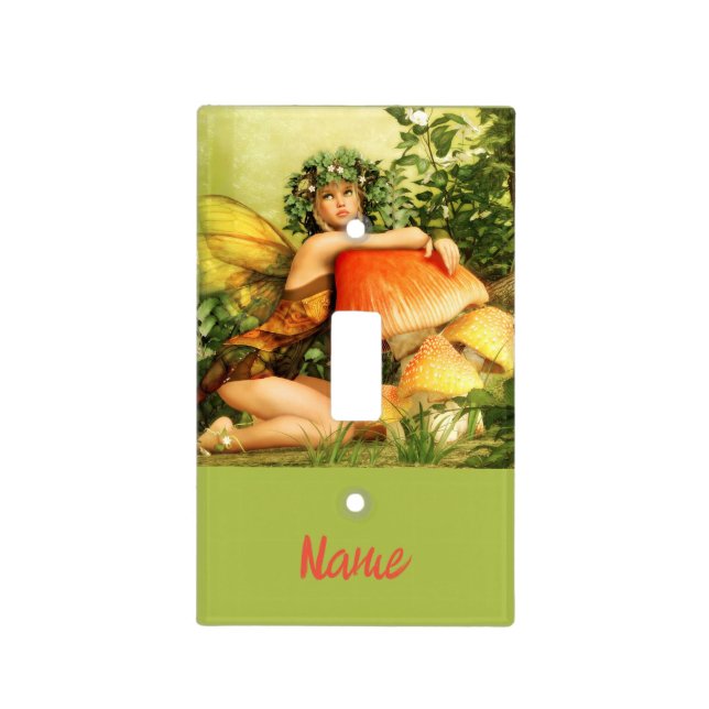 Mushroom fairy Thunder_Cove  Light Switch Cover (Front)