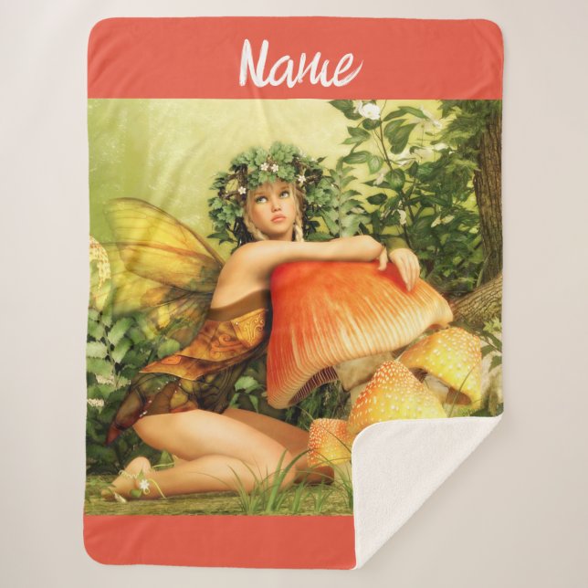 Mushroom fairy Thunder_Cove Sherpa Blanket (Front)