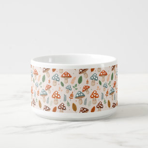 Mushroom, Fall foliage, Nature Patten  Bowl