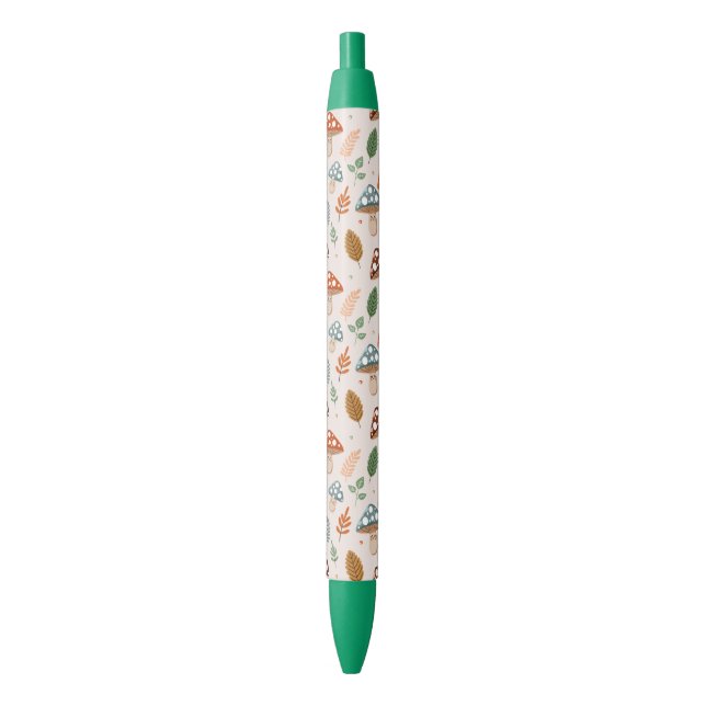 Mushroom, Fall foliage, Nature Patten  Pen (Front Vertical)