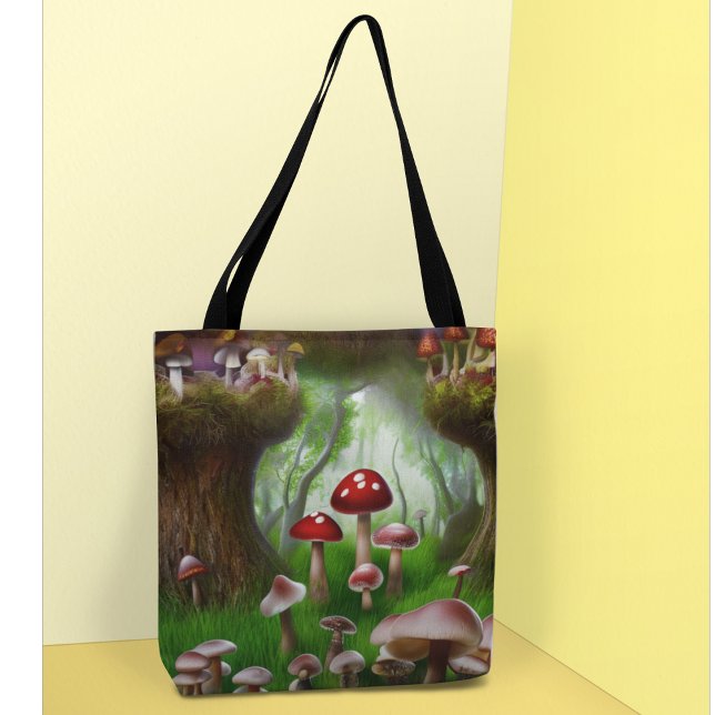 Mushroom fantasy forest fungi tote bag (Creator Uploaded)