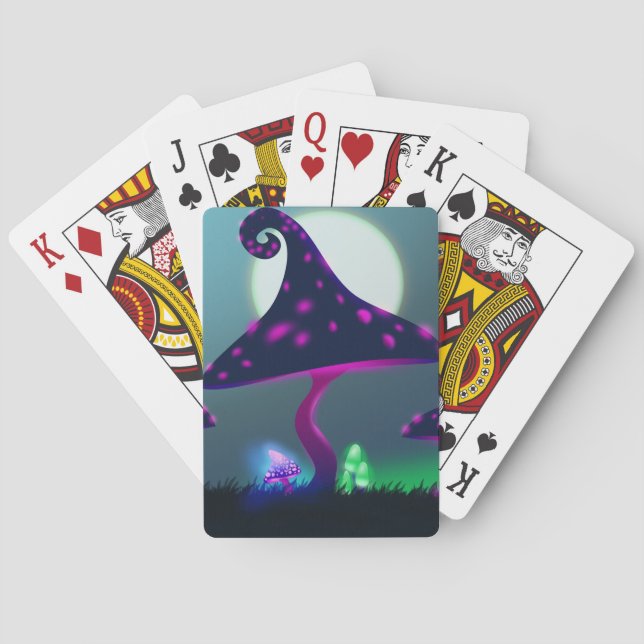 Mushroom Fantasy Forest  Poker Cards (Back)