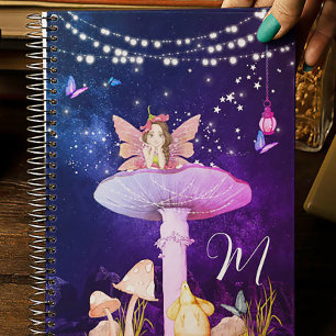 Mushroom Fantasy Magical Enchanted Fairy School Notebook