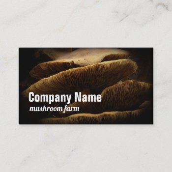 Mushroom Farm Buying Points Gourmet Business Card by GetArtFACTORY at Zazzle