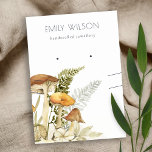 Mushroom Fern Foliage Earring Necklace Display Business Card<br><div class="desc">If you need any further customisation please feel free to message me on yellowfebstudio@gmail.com.</div>