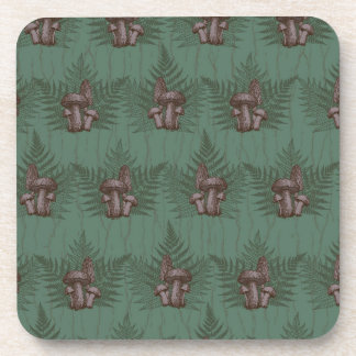 Mushroom Fern Forest Beverage Coaster