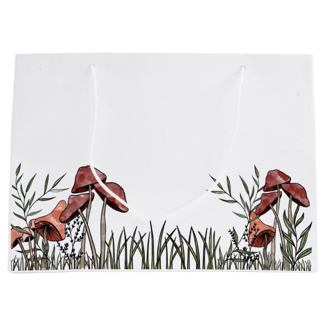 Mushroom Field  Large Gift Bag (Front)