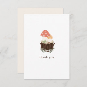 Mushroom Flat Thank You Card