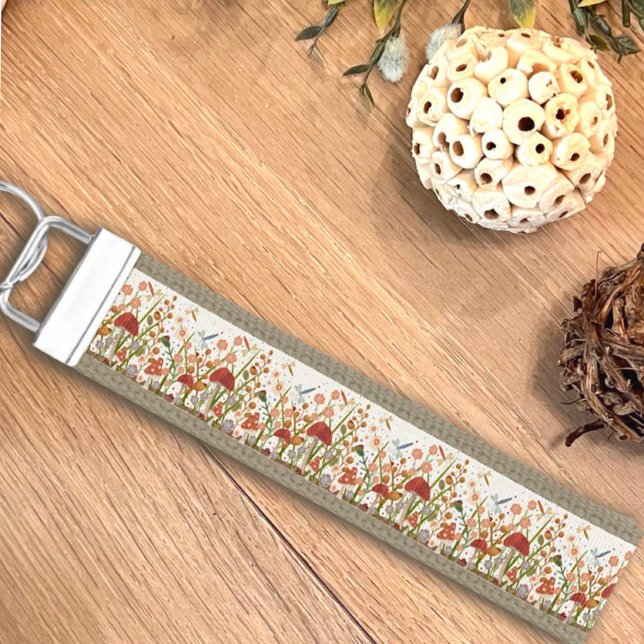 Mushroom Floral Inspirivity Wrist Keychain (Creator Uploaded)