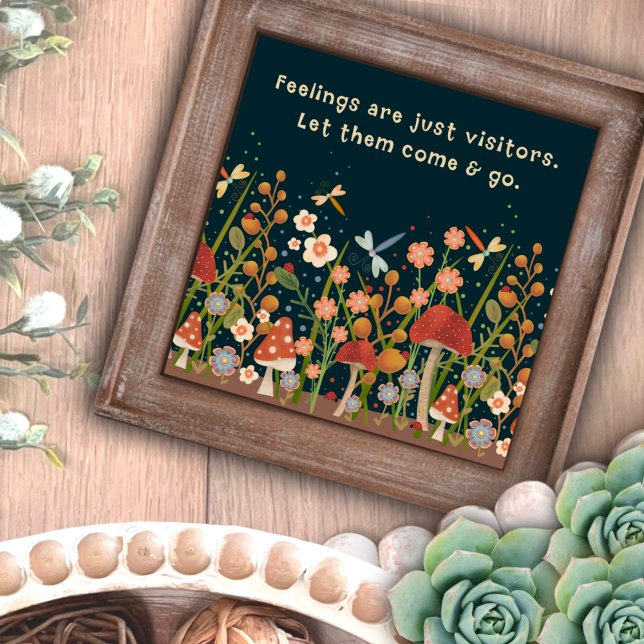 Mushroom Floral Just Visitors Quote Inspirivity  Photo Print (Creator Uploaded)