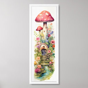 Mushroom Flowers House Kids Wall Art