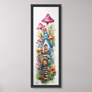 Mushroom Flowers House Kids Wall Art