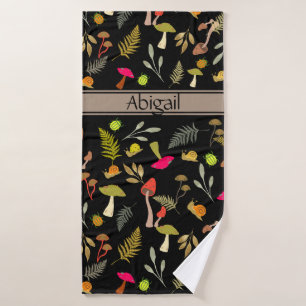 Mushroom Foliage Bath Towel