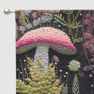 Mushroom Forest Embroidery Modern Pattern Blackout Curtains